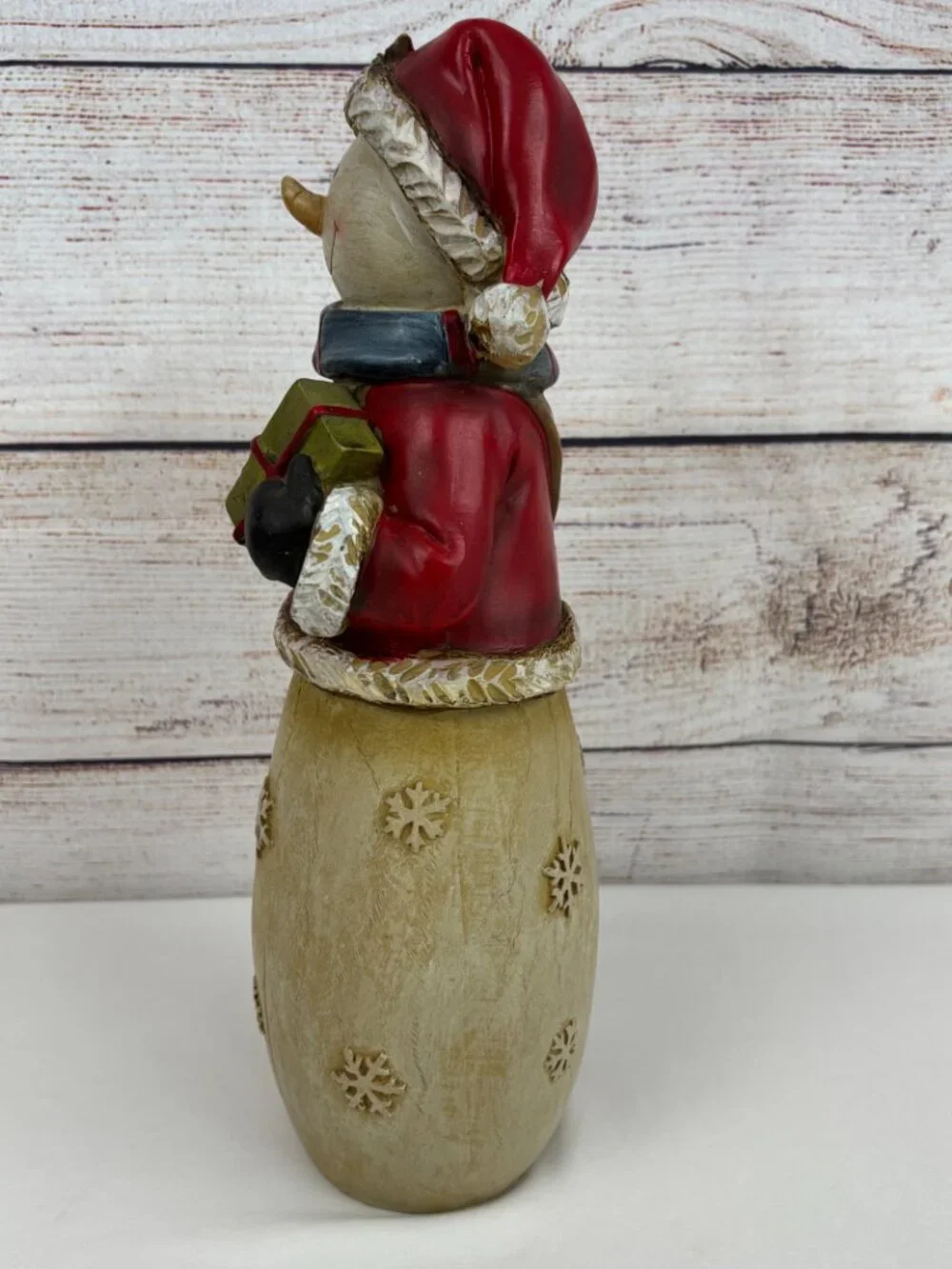 TII Collections Snowman with Presents Figurine Resin Holiday Folk Art